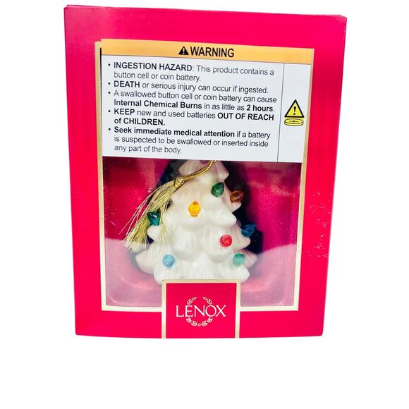 Lenox Treasured Traditions Porcelain Light Up Christmas Ceramic Tree Ornament - Picture 4 of 8